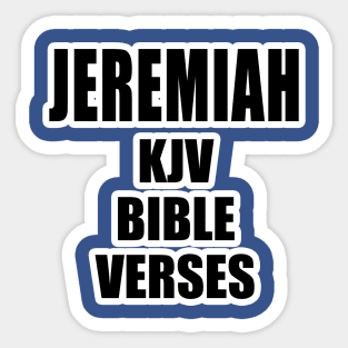 "Jeremiah KJV Bible Verses" Sticker